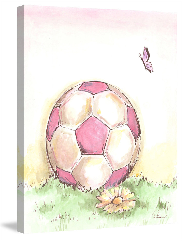 Marmont Hill, "Soccer" by Reesa Qualia Painting Print on Wrapped Canvas, 40x48