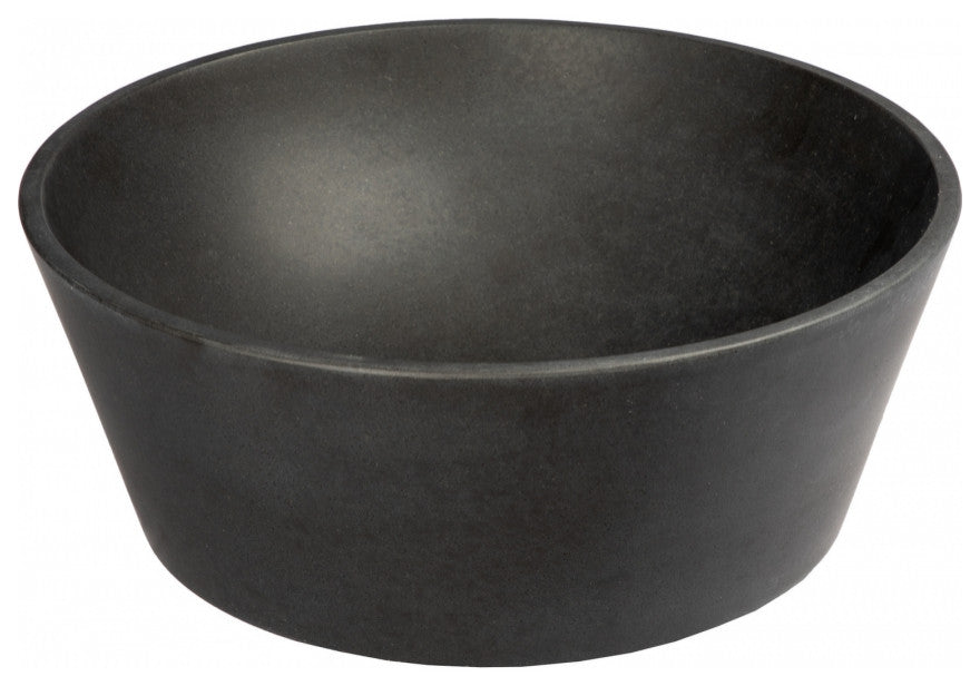 Eden Bath EB_S052LS-H 16-in Round Sloped Vessel Sink in Lava Stone