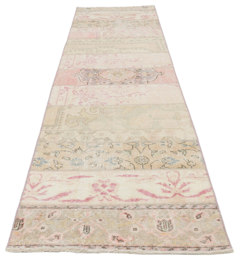 Vintage Turkish Hand-Knotted Runner 2' 6" x 9' 10", 30 in. x 118 in.