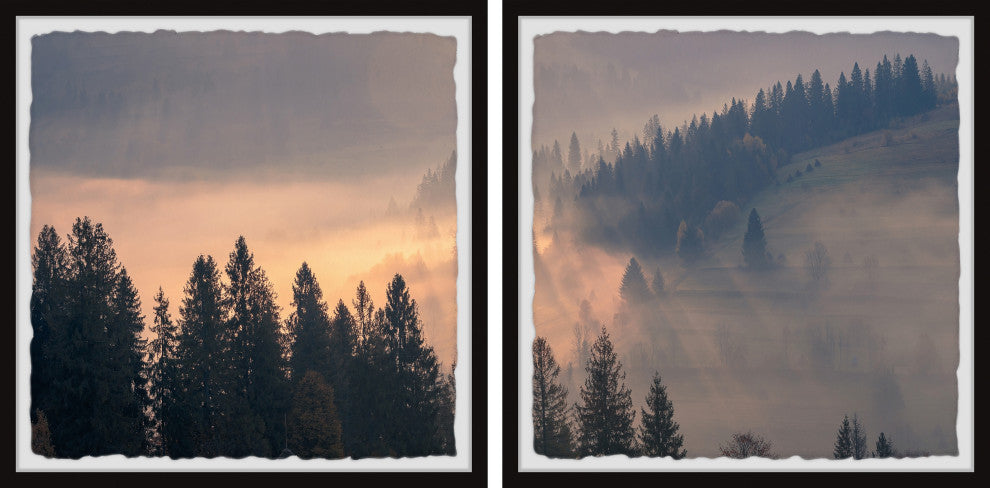 Light Rays Diptych, 2-Piece Set, 32x32 Panels