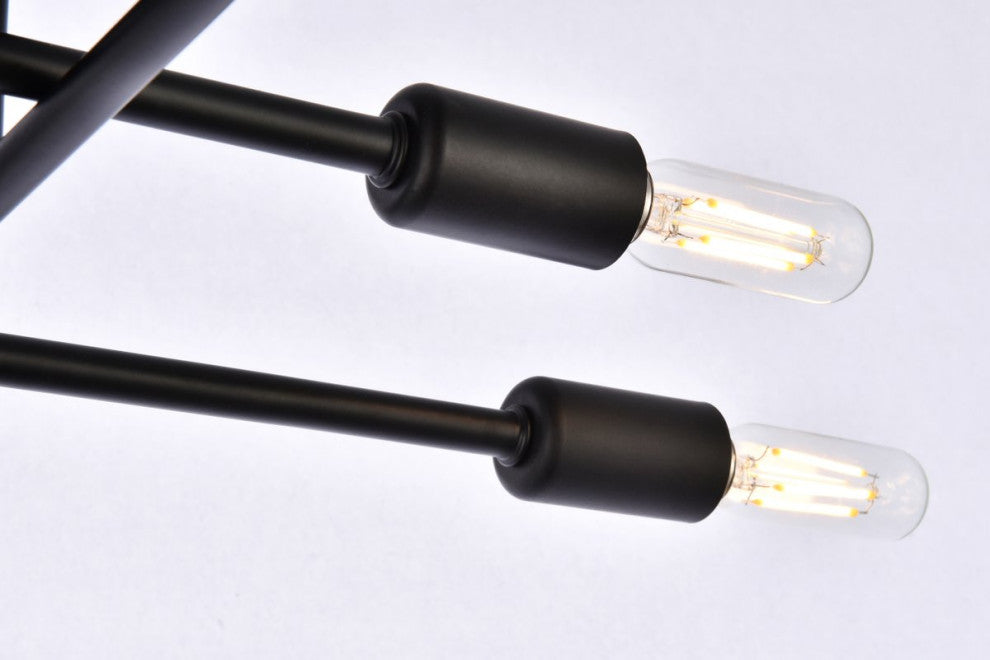 Sebastian 8-Light Black Flush Mount