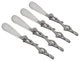 Elegance Sparkle Silver Leaf  Pate Knives, Set of 4