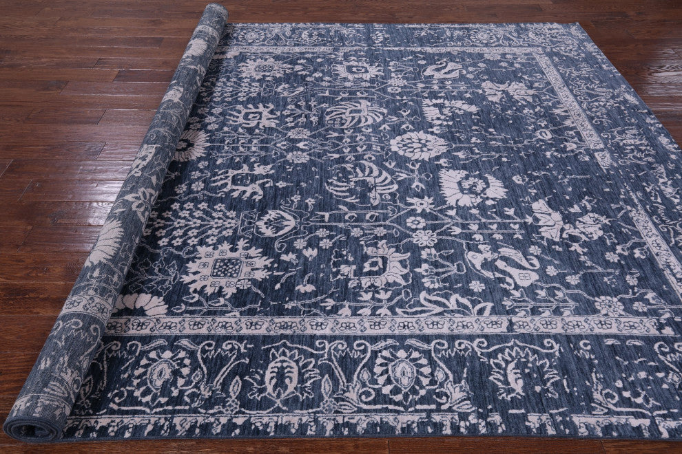 8' 2" X 10' 3" Persian Handmade Wool and Silk Rug Q9120