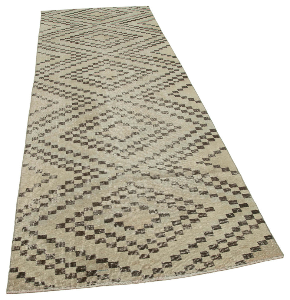 Rug N Carpet - Hand-knotted Turkish 3' 8'' x 11' 1'' Distressed Vintage Rug