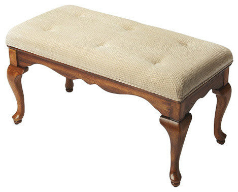 Butler Grace Olive Ash Burl Bench, Medium Brown