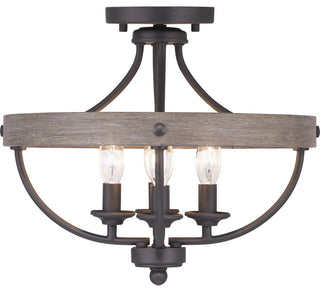 Gulliver Collection 4-Light Semi-Flush Convertible, Graphite