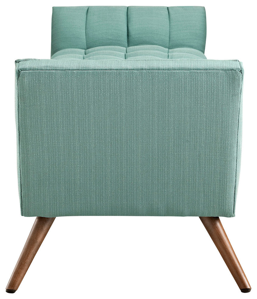 Modern Contemporary Fabric Bench , Blue, Fabric