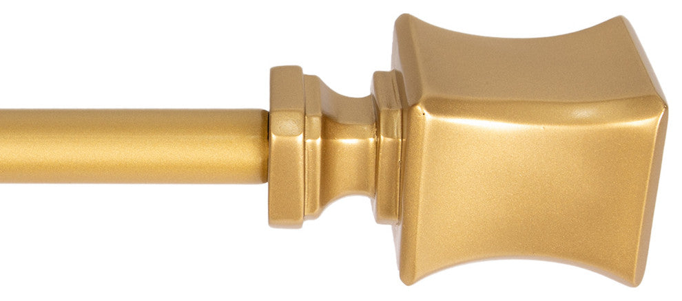 UTOPIA ALLEY 3/4 Inch Curtain Rod - Curtain Rods For Windows, Gold, 28"-48"
