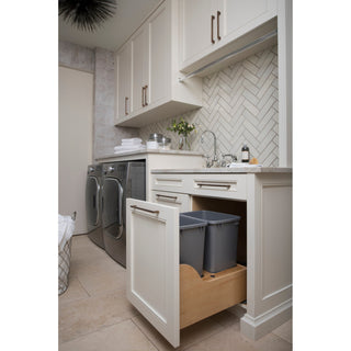 Wood Pull Out Trash/Waste Container With Soft Close for Inset Cabinet Door