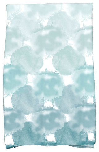 Beach Clouds, Geometric Print Kitchen Towel, Teal