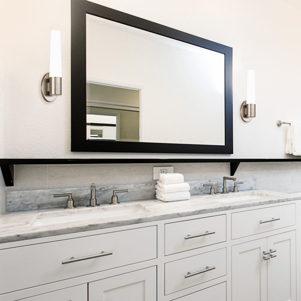 Tusk 26" LED Bathroom Vanity and Wall-Light 3000K, Brushed Nickel