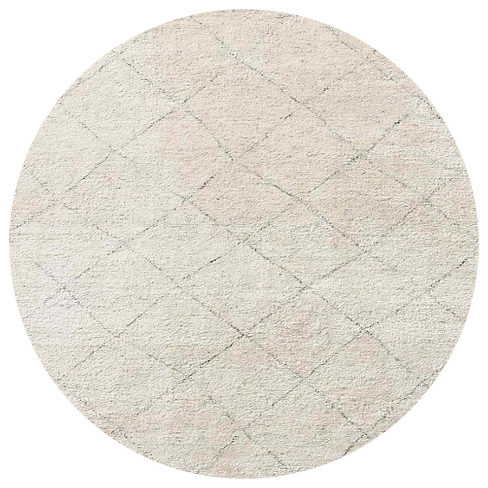 Ahgly Company Indoor Round Mid-Century Modern Area Rugs, 7' Round