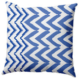 Jagged Graffiti Outdoor Pillow, Blue, 14"x20"