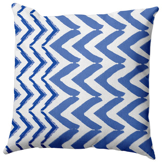 Jagged Graffiti Outdoor Pillow, Blue, 14"x20"