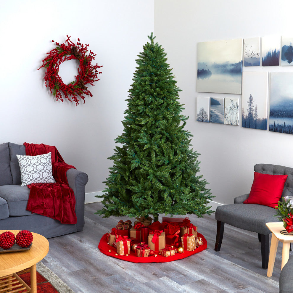 7'' New Hampshire Fir Artificial Christmas Tree With 450 Clear LED Lights