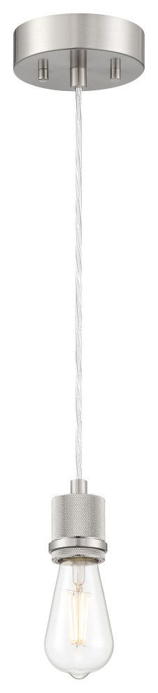 Port Nine Bare Martini LED Pendant, Replaceable LED, Brushed Steel