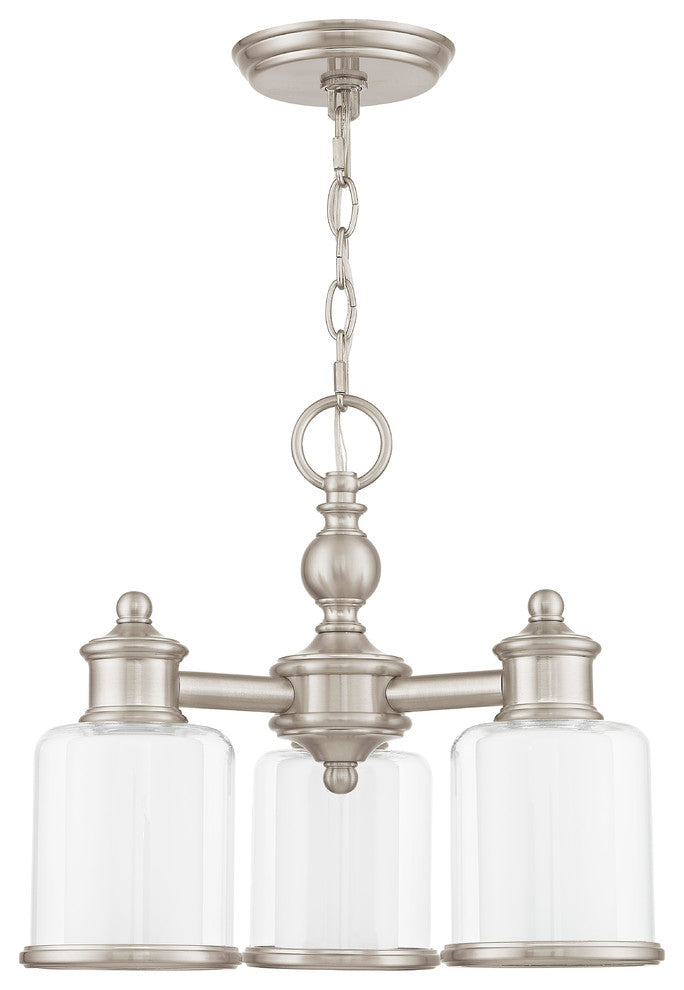 Middlebush 3-Light Convertible Mini Chandelier/Ceiling Mount, Brushed Nickel