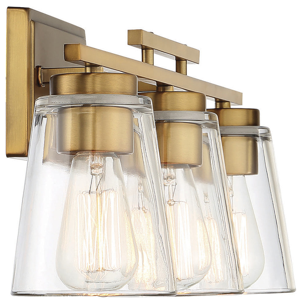 Calhoun 3-Light Warm Brass Bath Bar