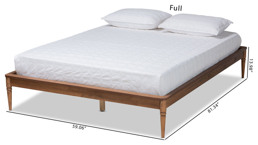 Tallis Classic and Traditional Brown Finished Wood Full Size Bed Frame