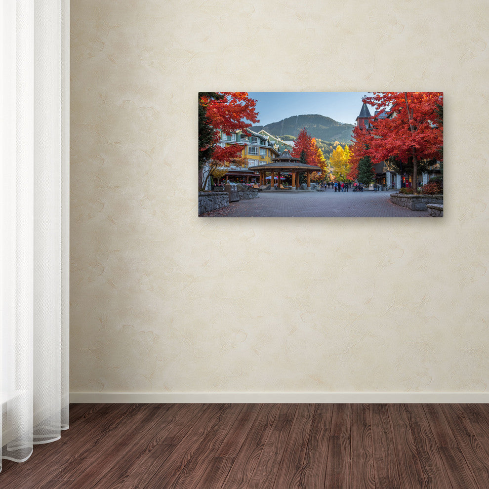 ''Whistler Village Autumn'' Canvas Art by Pierre Leclerc