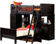 79" X 42" X 66" Black Wood Loft Bed