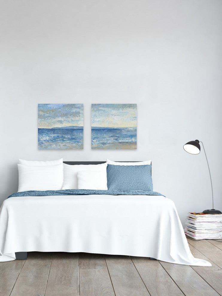 Massive Sea Diptych, 36"x18"