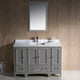 Oxford 48" Gray Traditional Bathroom Vanity, Faucet, FFT1030BN
