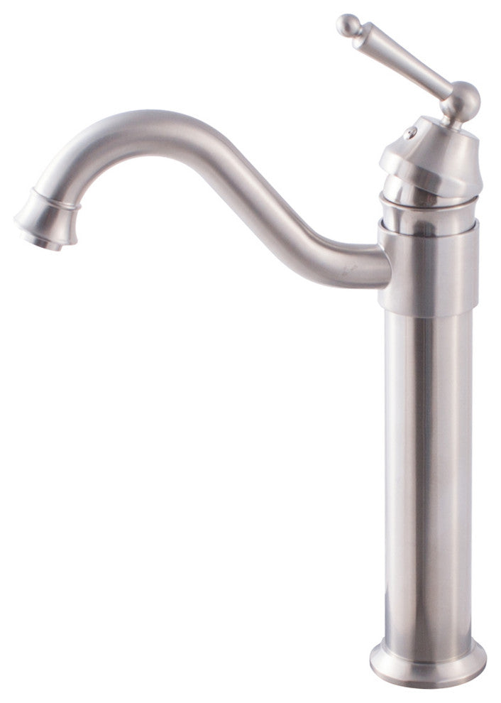 Clear Scalloped Tempered Glass Vessel Bathroom Sink with Faucet and Drain, Brushed Nickel