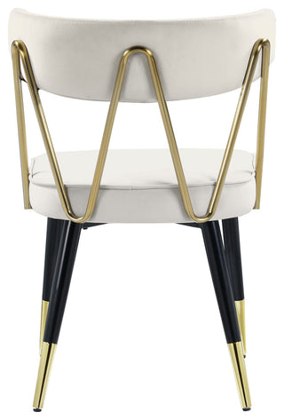 Rheingold Upholstered Dining Chair, Cream, Velvet