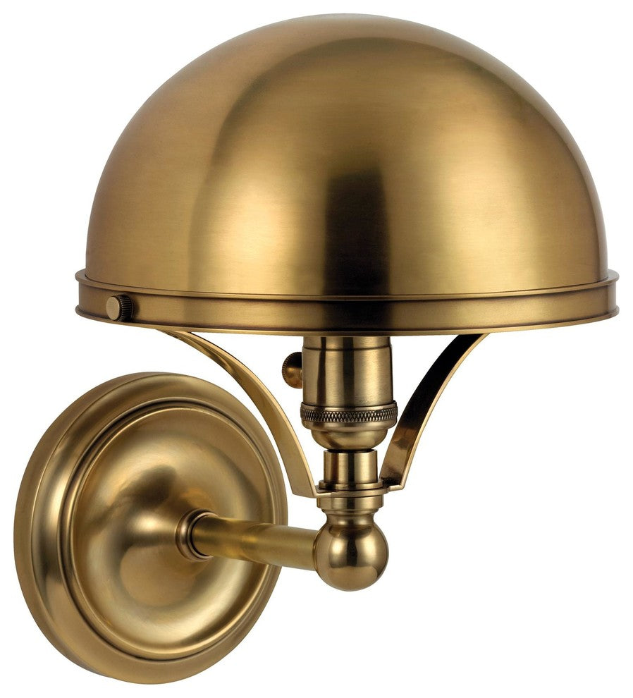 Covington, One Light Wall Sconce, Aged Brass Finish
