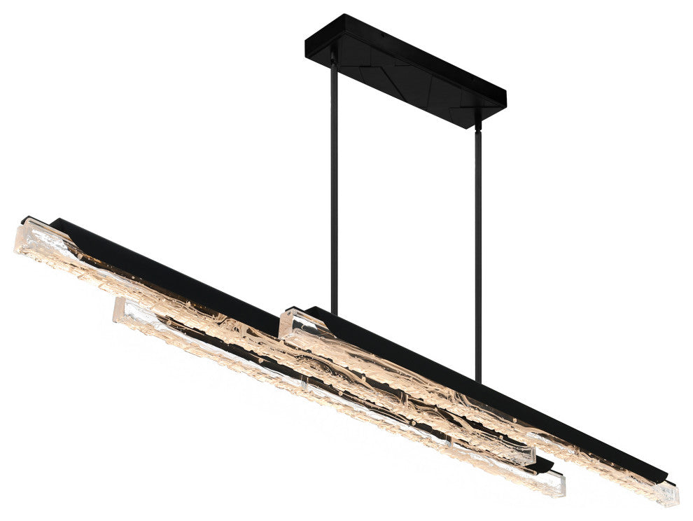 Valira Integrated LED Chandelier, Black, 60"