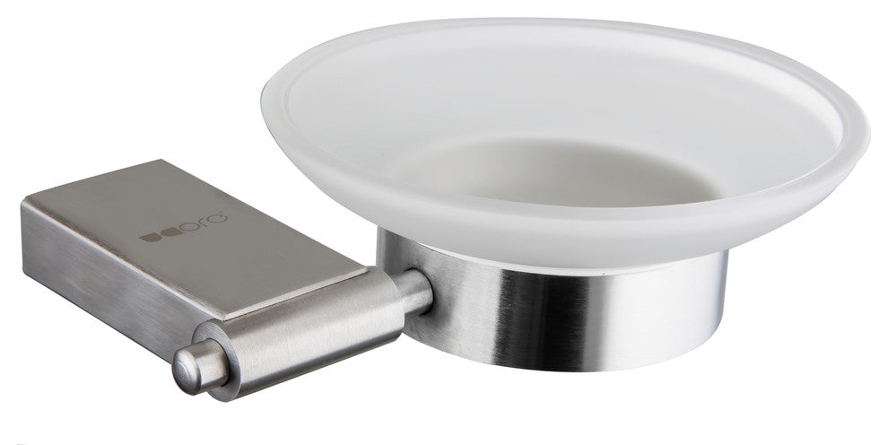 Ucore Soap Dish With Mounting Hardware, Brushed Stainless
