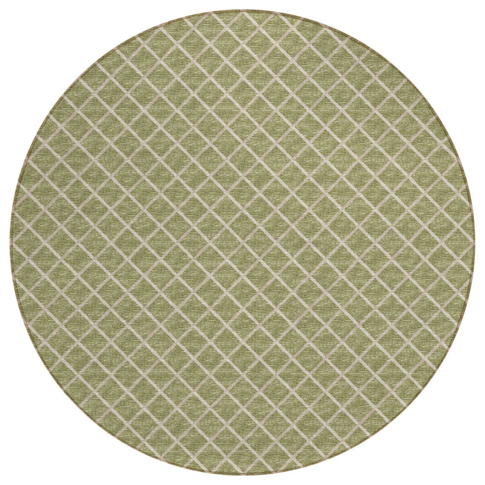 Indoor/Outdoor York YO1 Aloe Machine Washable 8' x 8' Rug