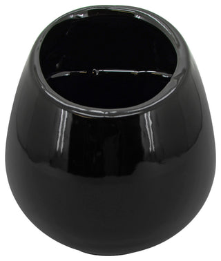 Small Round Wall Planter, Black