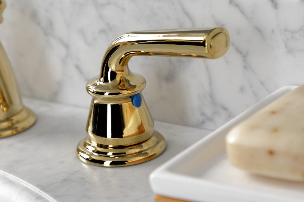 Kingston Brass KB912RXL Widespread Bathroom Faucet, Pop-Up Drain