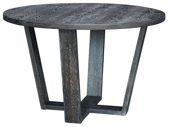 HomeRoots 50" X 50" X 3" Gray Skyline Round Dining Table
