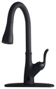 Single Handle Deck Mounted High Arc Pull Down Touchless Kitchen Faucet, Matte Bl