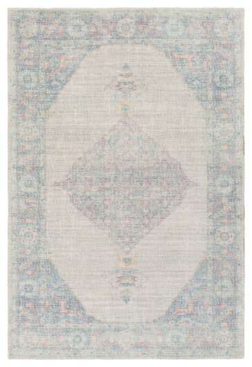 Surya Oregon ORG-2305 8'x10' Rug, Sky Blue/Navy/Bright Pink/Bright Yellow/White