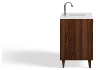 The Darby Bathroom Vanity, Walnut, 42", Single Sink, Freestanding
