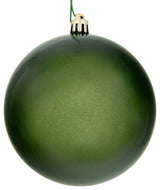 Vickerman N591534DCV 6" Juniper Green Candy Ball Ornament 4 per Bag