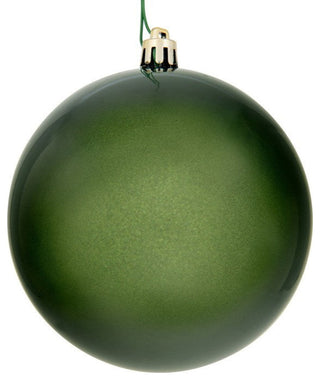 Vickerman N591534DCV 6" Juniper Green Candy Ball Ornament 4 per Bag