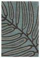 Aschera Contemporary Area Rug, Blue and Dark Brown, 7'9"x10'6" Rectangle