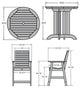 Glennville 3-Piece Round Counter Dining Set, Weathered Acorn, Harbor Gray