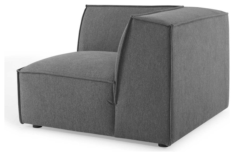 Modular Sectional Sofa Set, Charcoal Gray, Fabric, Modern, Hospitality