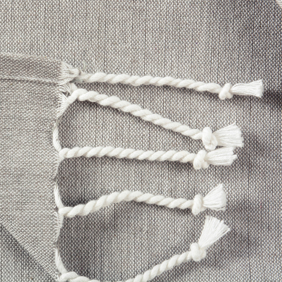 Gray 1 Inch Stripe Fouta Towel