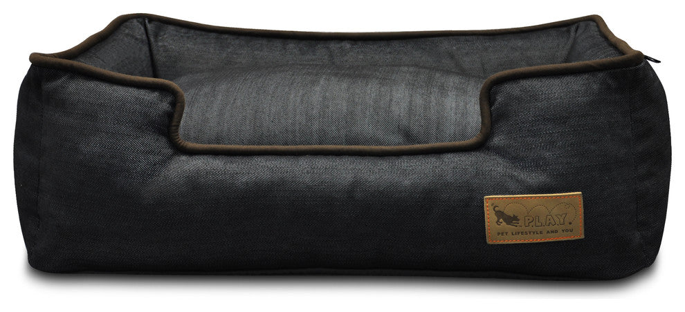Lounge Bed Denim, Brown, Medium