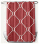 Ahoy! Ligonberry Red 70" w x 73" h Shower Curtain