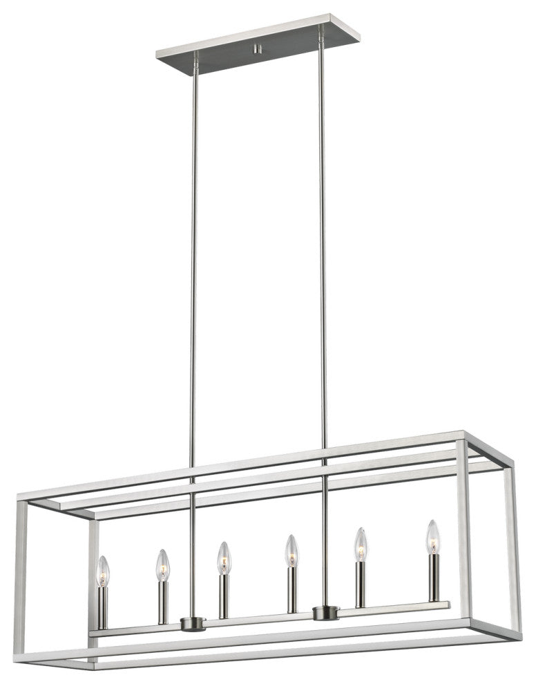Moffet Street 6-Light Island Pendant, Brushed Nickel