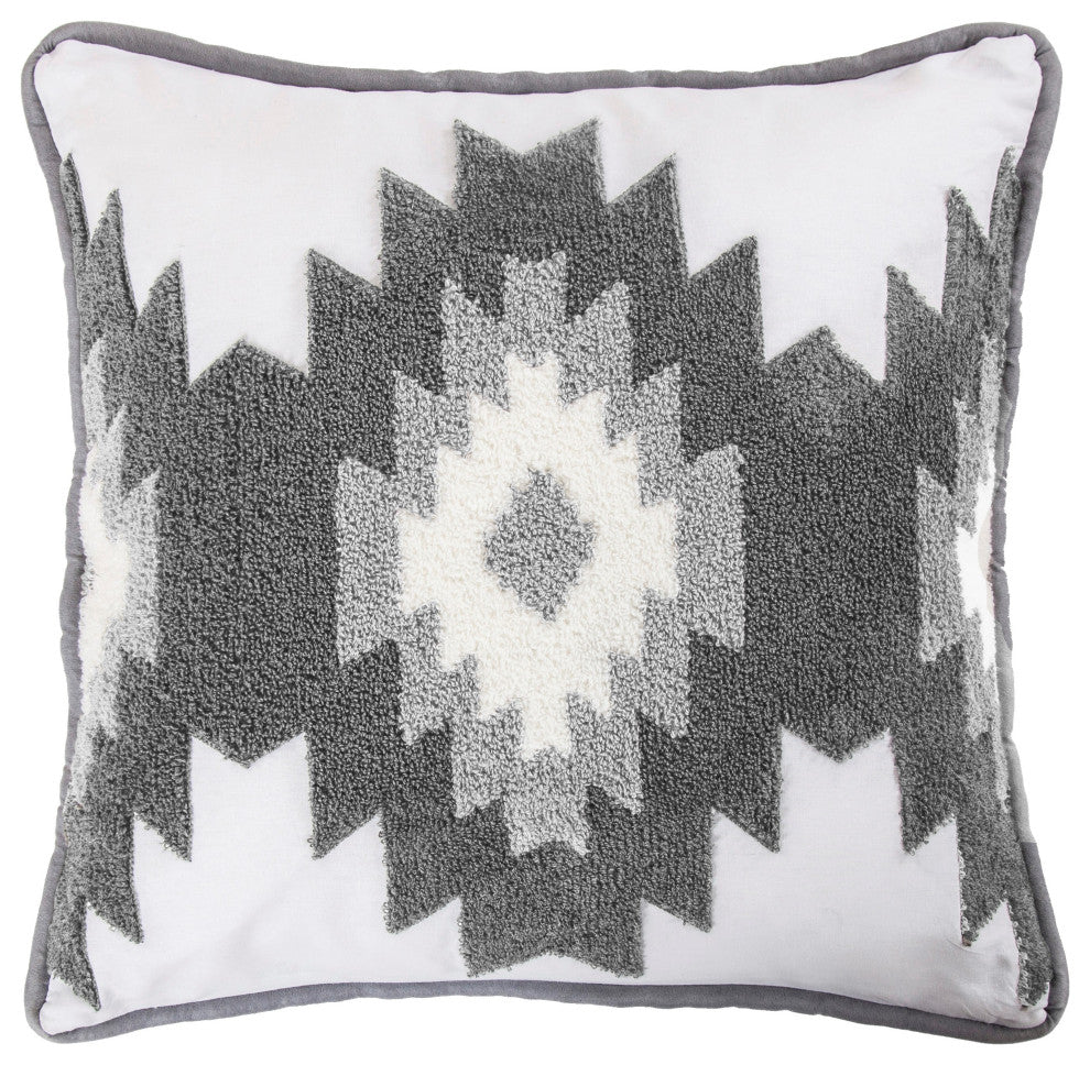 Free Spirit Crewel Embroidered Throw Pillow, 18"x18", 1 Piece