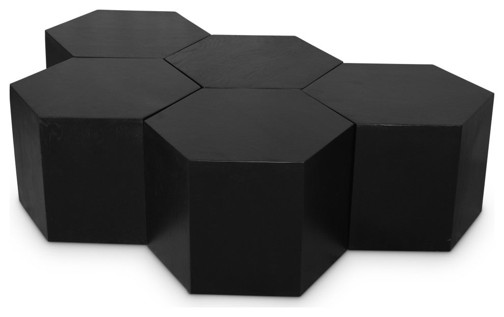 Eternal Modular Coffee Table, Black, 5 Piece